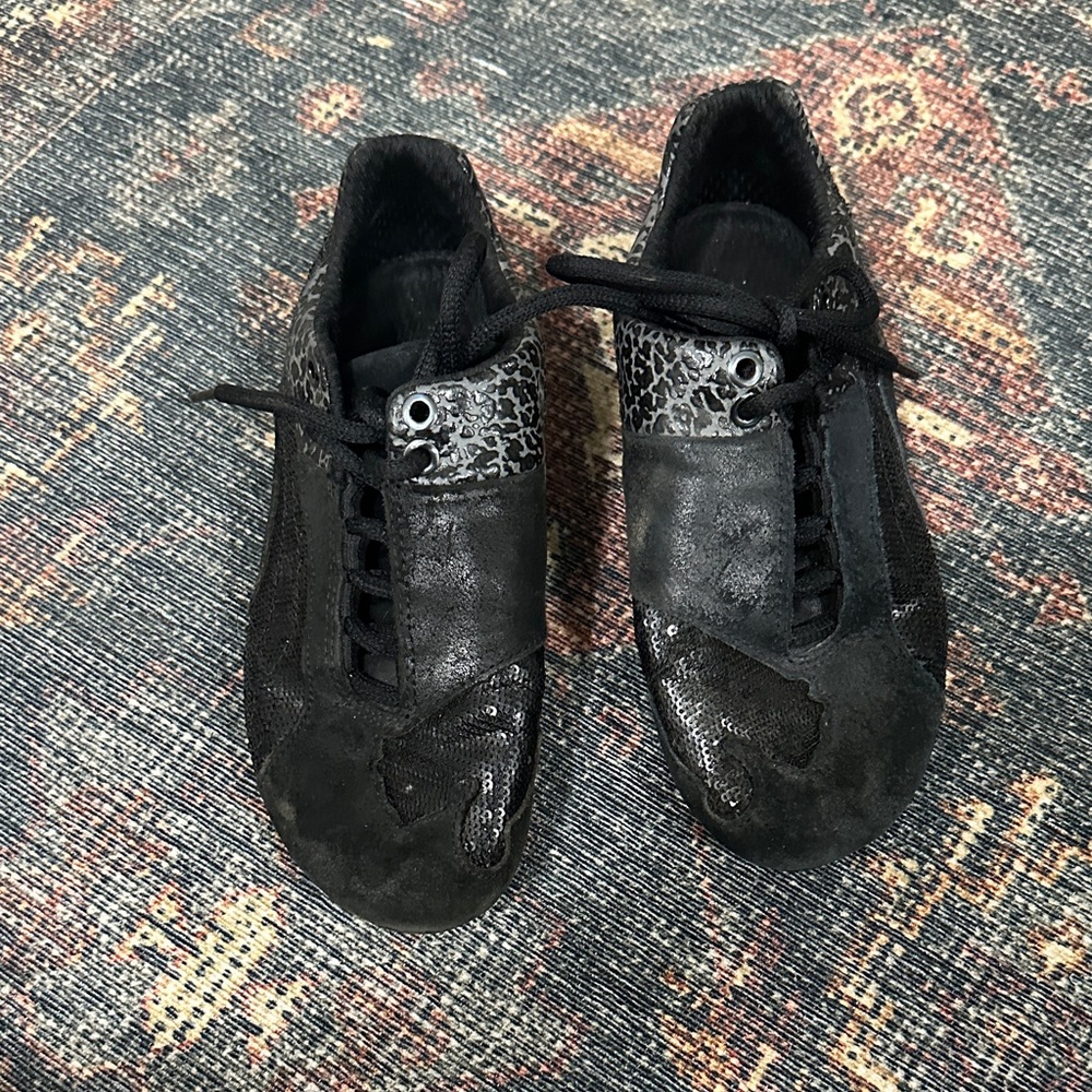 Puma Black Glitter Cheetah Patterned Sneakers